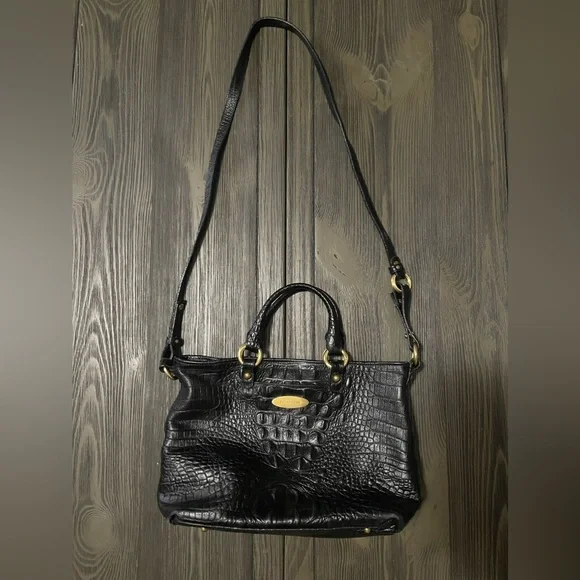 Brahmin | Bags | Brahmin Handbag Black Leather Black Strap  display picture 2